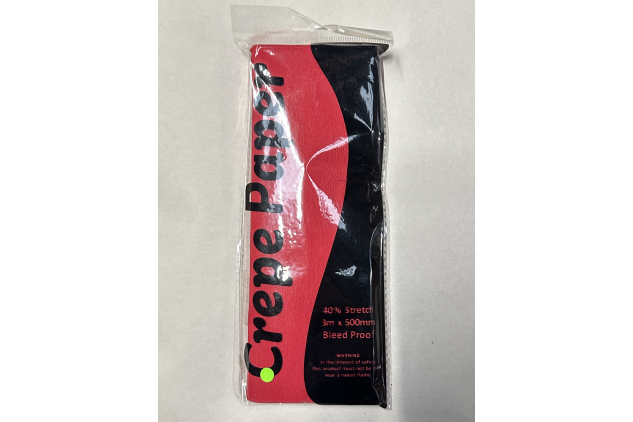 Stephen’s Red Crepe Paper 3M X 500mm Bleed Proof 40% Stretch