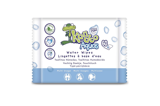 Kandoo 60 Multi-Purpose Toilet Tissues 99% Water Aqua