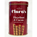 Clara’s Hazelnut & Cocoa Wafer Rolls 300g Vegetarian Friendly