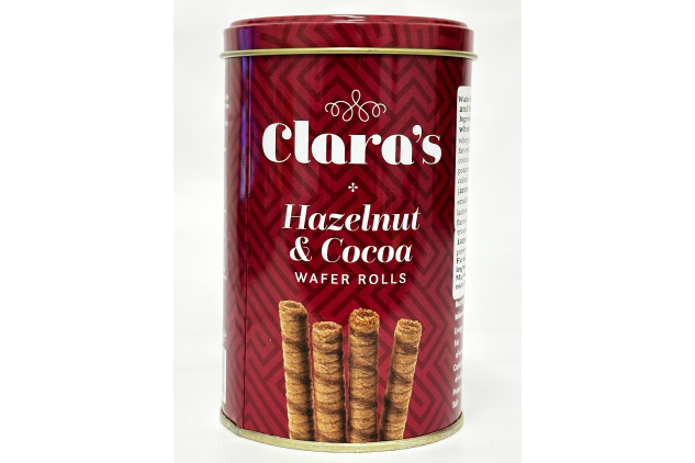 Clara’s Hazelnut & Cocoa Wafer Rolls 300g Vegetarian Friendly