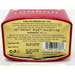 Ahmad Tea Colourful London Caddy English Breakfast Tea 20 Teabags 40g