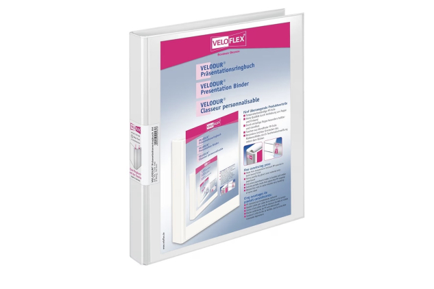 Velodur 2 Rings A4 Ring Binder 16mm White