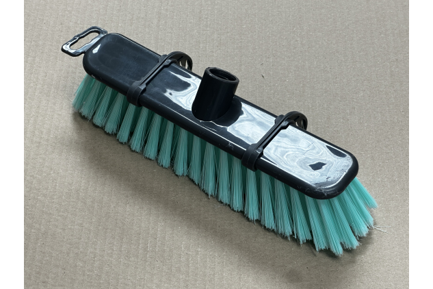 JVL Lightweight Indoor Angled Soft Bristle Sweeping Brush Head Turquoise Grey