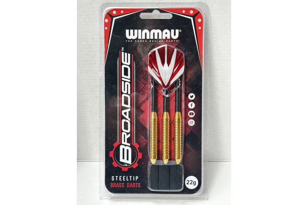 Winmau Broadside Steel Tip Brass Darts 22g
