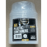 Superior Plastic Food Containers 225ml 10 Pack for Storing Freezing & Reheating