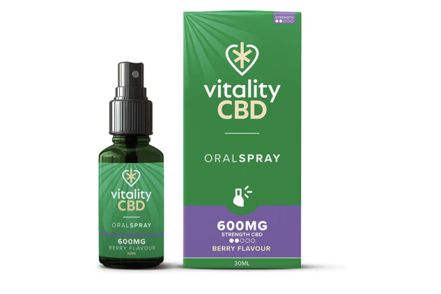 Vitality CBD Oral Spray in MCT Oil 600mg Berry 30ml NO THC