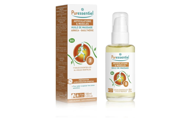 Puressentiel – Joints and Muscles Arnica Gaultherie Organic Massage Oil – 100% Natural Formula with 7 Essential Oils