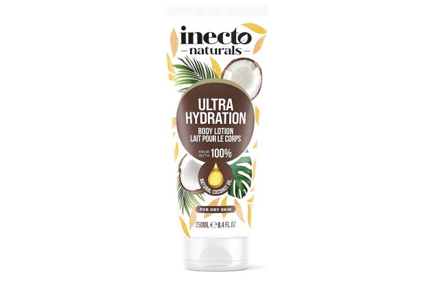 INECTO Natural Ultra Hydration Body Lotion 250ml, 100% Natural Coconut Oil