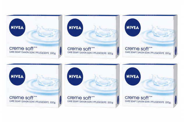 Nivea Creme Soft Cream Soap 6 x 100g Bars