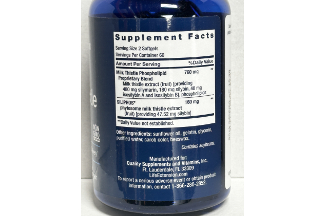 Life Extension Advanced Milk Thistle 120 Softgels