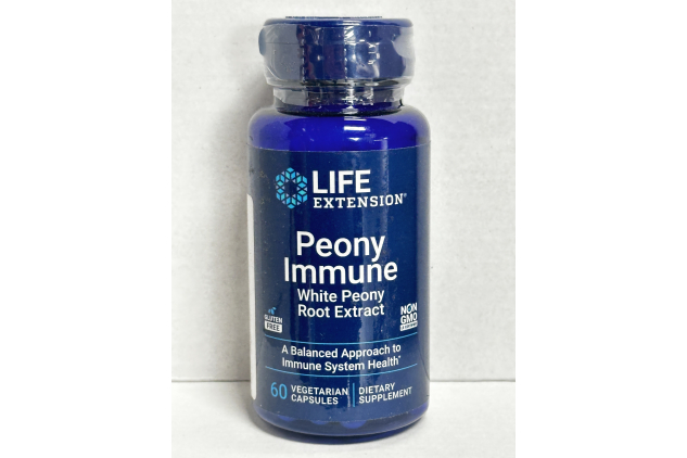 Life Extension Peony Immune White Peony Root Extract 60 Vegetarian Capsules