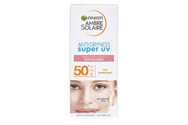 Garnier Ambre Solaire Super UV Anti-Dryness Cream with Glycerin SPF50+ 50ml Imperfect Box