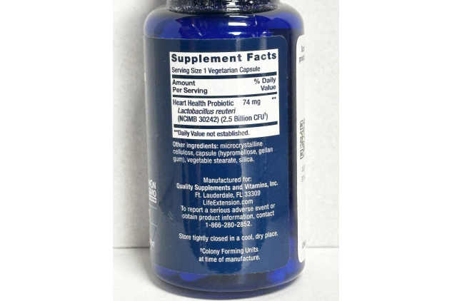 Life Extension Florassist Probiotic Heart Health 60 Vegetarian Capsules
