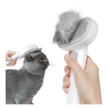 aumuca Cat Dog Brush with Release Button, Cat Grooming Comb for Long or Semi-Short Haired Cats, Pet Brush for Shedding Removing Loose Fur and Massage
