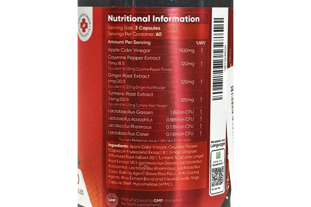 Apple Cider Vinegar Complex 180 Capsules