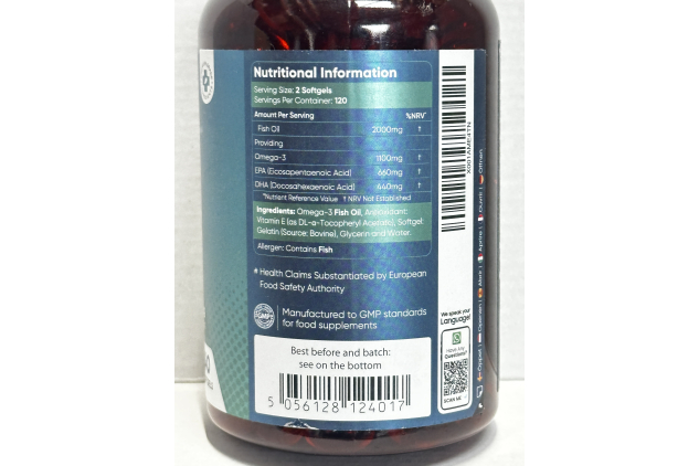 Omega-3 Fish Oil 2000mg 240 Softgels