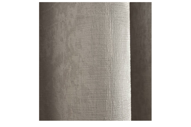 Fusion Strata Natural Linen Thermal Eyelet Curtains – W66 x L54 (168x137cm) – 2 Panels – Soft Fabric Drapes Bedroom / Living Room  Neutral Tone