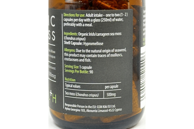 KIKI Health Organic Sea Moss 500mg 90 Capsules