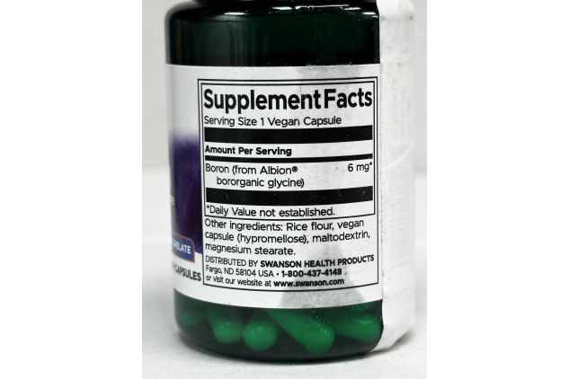 Swanson Albion Boron 6mg 60 Vegan Capsules