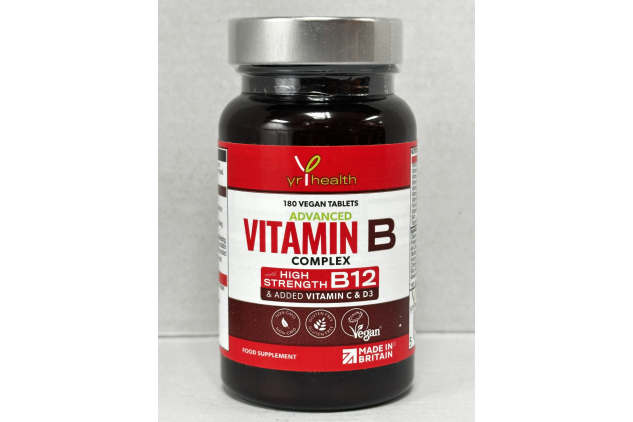 Advanced Vitamin B Complex with B12 180 Vegan Tablets