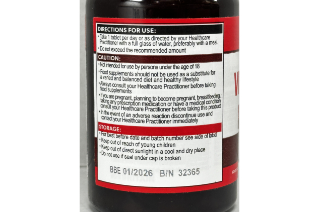 Advanced Vitamin B Complex with B12 180 Vegan Tablets