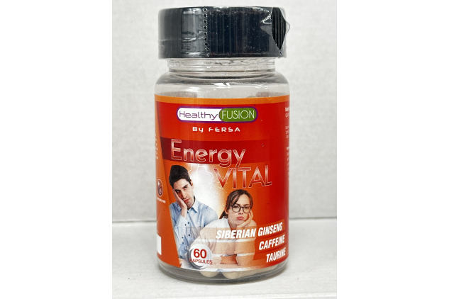 Energy Vital Siberian Ginseng Caffeine Taurine 60 Capsules