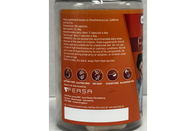 Energy Vital Siberian Ginseng Caffeine Taurine 60 Capsules