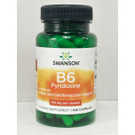 Swanson Vitamin B6 Pyridoxine 100mg 100 Capsules