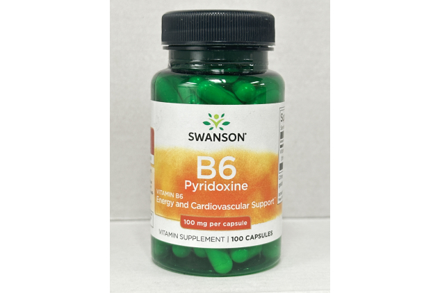 Swanson Vitamin B6 Pyridoxine 100mg 100 Capsules