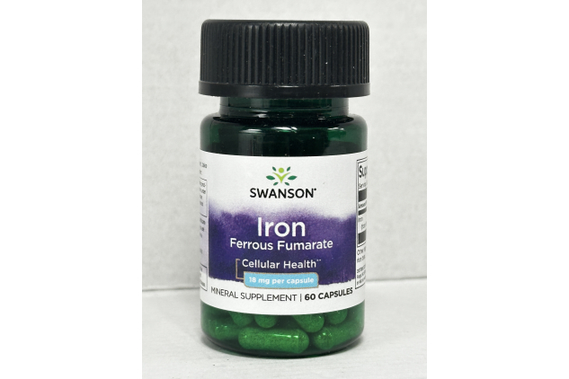 Swanson Iron Ferrous Fumarate 18mg 60 Capsules