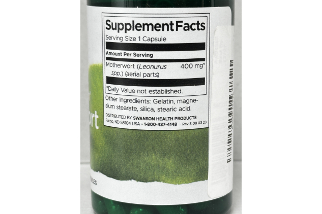 Swanson Full Spectrum Motherwort 400mg 60 Capsules