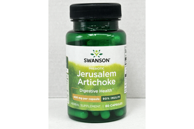 Swanson Jerusalem Artichoke Prebiotic 400mg 60 Capsules