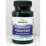 Swanson Potassium Aspartate 99mg 60 Capsules Elemental Potassium