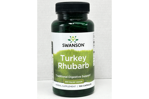 Swanson Turkey Rhubarb Root 500mg 100 Capsules
