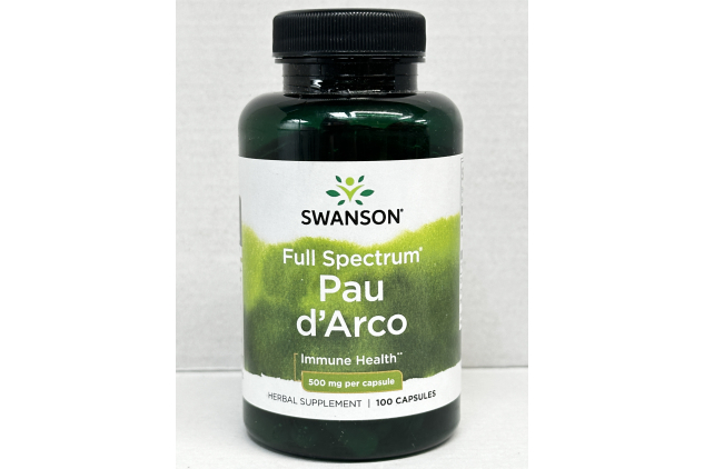 Swanson Full Spectrum Pau d’Arco 500mg 100 Capsules