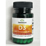 Swanson Vitamin D3 1000 IU 25mcg 60 Capsules