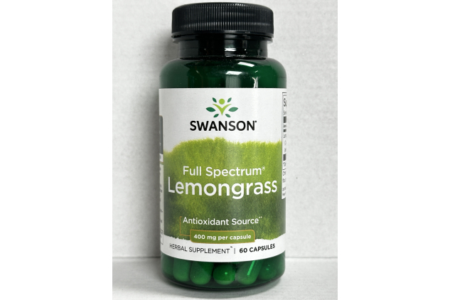 Swanson Full Spectrum Lemongrass 400mg 60 Capsules
