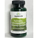 Swanson Turmeric Ashwagandha & Ginseng Complex 60 Capsules