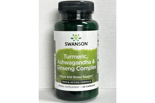 Swanson Turmeric Ashwagandha & Ginseng Complex 60 Capsules