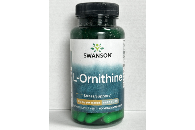 Swanson L-Ornithine 500mg 60 Veggie Capsules