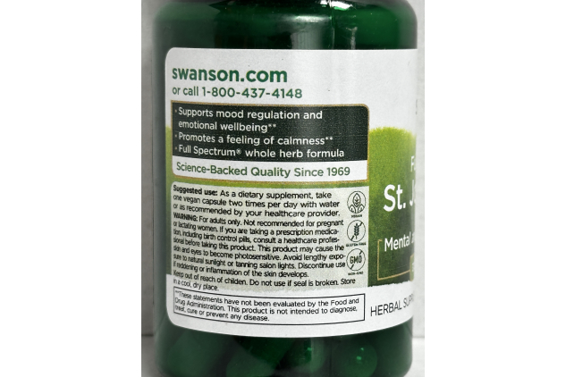 Swanson Full Spectrum St John’s Wort 375mg 60 Vegan Capsules