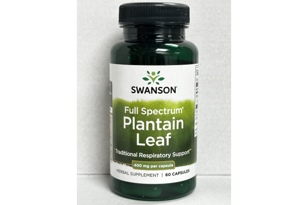 Swanson Full Spectrum Plantain Leaf 400mg 60 Capsules