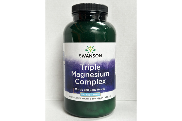 Swanson Triple Magnesium Complex 400mg 300 Vegan Capsules