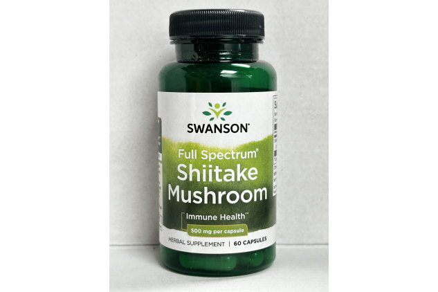 Swanson Full Spectrum Shiitake Mushroom 500mg 60 Capsules
