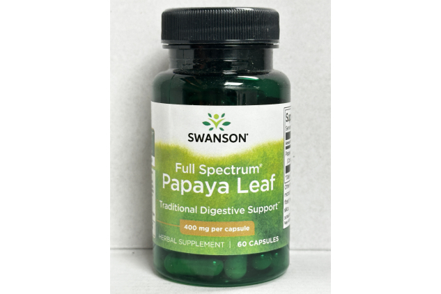 Swanson Full Spectrum Papaya Leaf 400mg 60 Capsules