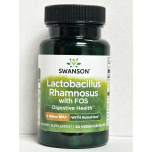 Swanson Lactobacillus Rhamnosus with FOS 5 Billion CFU 60 Vegan Capsules