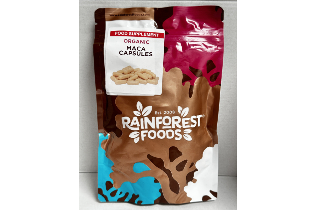 Rainforest Foods Organic Maca Capsules 120 x 500mg Vegan