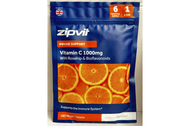 Vitamin C 1000mg with Rosehip & Bioflavonoids 180 Vegan Tablets