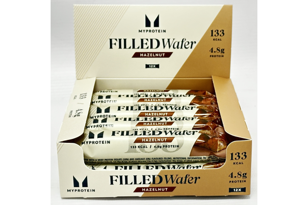 Myprotein Filled Wafer Hazelnut 12 x 24g Protein Wafer Bars | Like Kinder Bueno