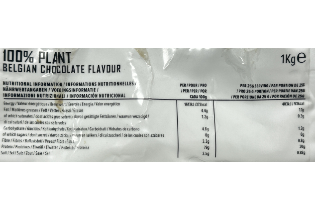 PhD 100% Plant Vegan Protein Powder Belgian Chocolate 1kg